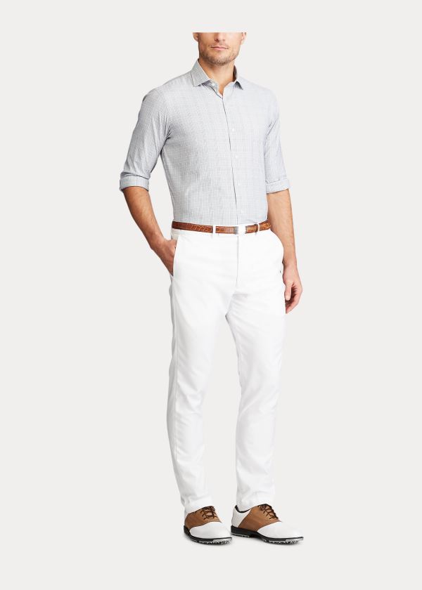 Men's Ralph Lauren Performance Twill Shirts | 324650XQK